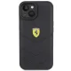 Ferrari iPhone 15 Case Quilted Metal Logo, Black