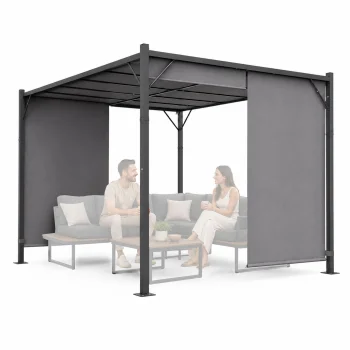 Садовая пергола MultiGarden 3x4 м, стальная конструкция, серая