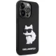 Karl Lagerfeld iPhone 14 Pro Case 3D Rubber Choupette, Black