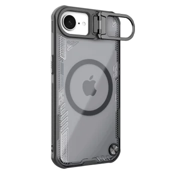 Nillkin Iceblade Prop Magnetic vāciņš priekš iPhone 16e / 17e ar statīvu, melns