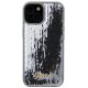 Guess iPhone 15 vāciņš Sequin Script Metal, sudraba