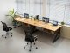 Computer office desk with shelf, 100x60 cm, brown