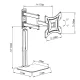 Настенное крепление для ТВ с полкой Maclean MC-771A, 23\"-43\", 25 кг, VESA 200x200,...