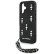 Чехол Karl Lagerfeld Saffiano Crystals w/Chain для iPhone 16, Черный