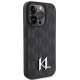 Karl Lagerfeld Leather Monogram Case for iPhone 15 Pro Black