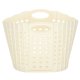 Collapsible Laundry Basket with Handles, Cream