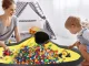 Корзина для игрушек с игровым ковриком и крышкой, серая