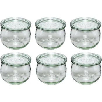 Weck tulpjveida stikla burkas 580 ml, 6 gab. komplekts