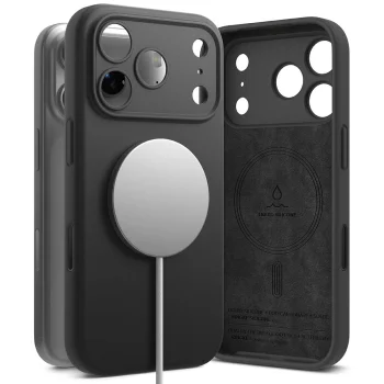 Силиконовый магнитный чехол Ringke MagSafe для iPhone 17 Pro Max - Черный