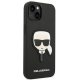 Karl Lagerfeld Saffiano Karl\'s Head Patch iPhone 14 Plus vāciņš Melns