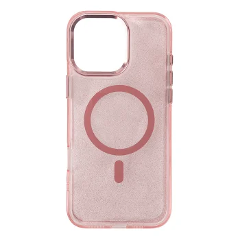 Glitter Case MagSafe iPhone 16 Pro Max vāciņš, rozā