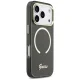 Guess IML Script Metal MagSafe vāciņš iPhone 17 Pro telefonam, Melns