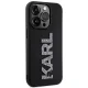 Karl Lagerfeld iPhone 15 Pro Max vāciņš 3D Rubber Glitter Logo, melns