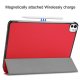Apple iPad Pro 11\'\' (2024) (A2837 A2925) PU Leather Protective Tri-fold Book Case Cover, Red | Planšetes Vāciņš...