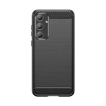 Samsung Galaxy A55 ( SM-A556B/DS ) Carbon Flexible Cover TPU Case, Black | Telefona Maciņš Vāciņš Apvalks Bampers