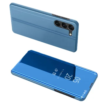 Atverams vāciņš Samsung Galaxy S23+ Clear View Case, zils