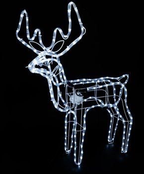 Animated LED Reindeer Outdoor Christmas Decoration 216 LED, Cool White