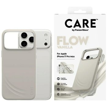 CARE by PanzerGlass FLOW MagSafe vāciņš ar MagSafe iPhone 17 Pro Max tālrunim – bēšs | Phone Case Cover