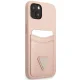 Чехол Guess Saffiano Triangle Logo Cardslot для iPhone 13 - Розовый