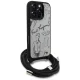 Чехол Karl Lagerfeld Crossbody Grained Pattern & Logo для iPhone 16 Pro, серый