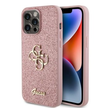 Apple iPhone 15 Pro Max 6.7'' Glitter Script Big 4G Case Cover, Pink | Telefona Maciņš Vāks Apvalks Bampers