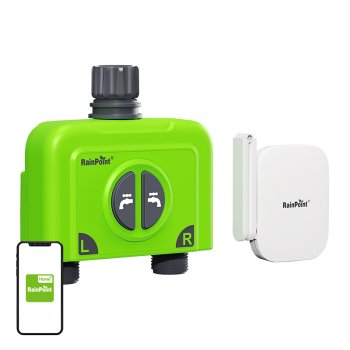 2-зонный WiFi контроллер полива RainPoint HTV245FRF со шлюзом