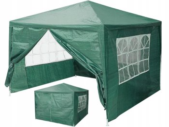 MultiGarden Garden Pavilion 3x3 m, 4 Walls, Green