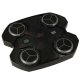 Wall-Mounted Boxing Training Target with Bluetooth, LED & USB, Black/Grey