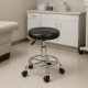 ModernHome Adjustable Swivel Salon Stool with Wheels, Black