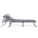 MultiGarden GMFC-20180 Folding Garden Sun Lounger with Mattress, Grey