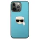 Karl Lagerfeld Leather Ikonik vāciņš iPhone 13 Pro Max, zils
