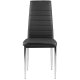 Ēdamistabas krēslu komplekts 4 gab. no eko ādas ar hromētām kājām, melns