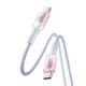 Joyroom S-A42 Crystal-Clear USB-C uz USB-C kabelis 1.2m, Balts