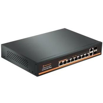 PoE коммутатор 8x Gigabit PoE + 2x Gigabit Uplink + 2x SFP, 120W