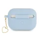 Guess GUAPLSCHSB Silicone Charm Heart Case for AirPods Pro Blue
