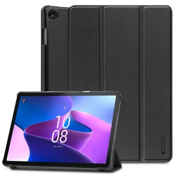 Tech-Protect Lenovo Tab M10 (3rd Gen) 10.1 atverams vāciņš maciņš grāmatiņa SmartCase, melns