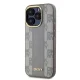 DKNY iPhone 15 Pro Max Case Leather Checkered Mono Pattern MagSafe, Beige