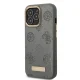Guess Peony Logo Plate MagSafe vāciņš iPhone 13 / 13 Pro - Pelēks