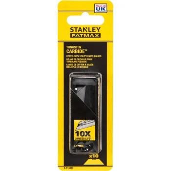 Трапециевидные лезвия Stanley Carbide 2-11-800, 62 x 0.63 мм, 10 шт., серебристый