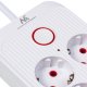Сетевой фильтр Maclean MCE391 W, 6 розеток, 4x USB, 1x USB-C, 2500W, 3м, Белый