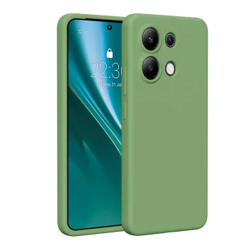 Etteri Silicone Case vāciņš Xiaomi Redmi Note 13 4G gaiši zaļš