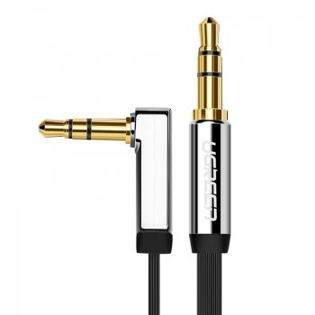 Ugreen AUX 3,5mm Mini Jack Flat Audio Cable 2m, Silver | Audio Vads Kabelis
