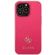 Guess Saffiano 4G Small Metal Logo vāciņš iPhone 13 / 13 Pro, rozā