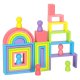 Wooden Rainbow Stacker Montessori Building Blocks Educational Toy