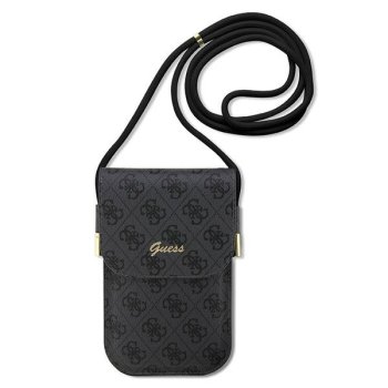 Универсальная сумка для телефона Guess 4G Cord Script, черная