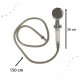 Water Saving Shower Head with Filter and Hose, Silver