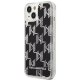 Karl Lagerfeld Liquid Glitter Monogram Case for iPhone 14 Plus - Black
