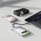 Orico TX25C3 2.5\" HDD/SSD USB-C diska ietvars, caurspīdīgs