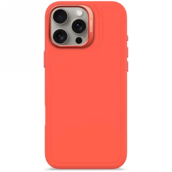 Decoded AntiMicrobial Silicone Stacks Backcover with MagSafe  iPhone 16 Pro Max - Orange