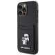 Apple iPhone 15 Pro Max 6.7\'\' Karl Lagerfeld Saffiano Cardslot KC Metal Pin Case Cover (KLHCP15XSAPKCNPK), Black |...